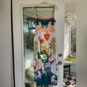 Dalia MacPhee Colorful Printed Maxi Dress – Whimsical Statement Piece XL